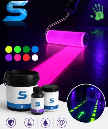 Vernice epossidica fluorescente invisibile alla luce nera UV2329