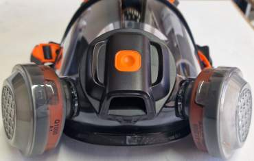 Maschera integrale per verniciatura con o senza cartuccia – visiera antisolvente