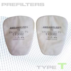 Prefiltro P3 per maschera respiratoria professionale per la verniciatura di automobili