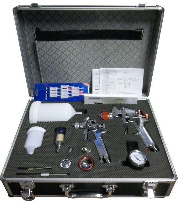 Aerografo pistola per verniciare kit con valigia professionale vernice a spruzzo 