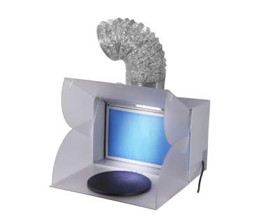 Mini-cabina di vernice con vassoio girevole