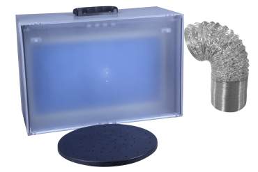 Mini-cabina di vernice con vassoio girevole