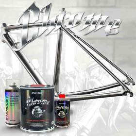 Peinture effet chrome pour vélo – kit complet couleur au choix