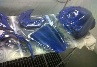 kit di vernice marborizzata perlata per moto