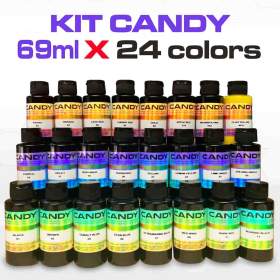 Insieme di 24 coloranti Concentrati Candy in 69ml o 250ml