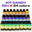 Insieme di 24 coloranti Concentrati Candy in 69ml o 250ml