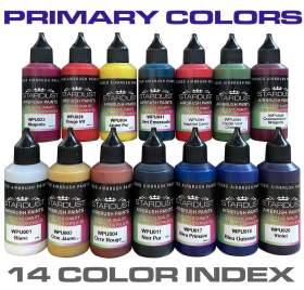 14 Colori primari Color Index per aerografo