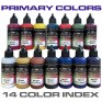 14 Colori primari Color Index per aerografo