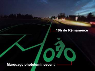 Vernice fosforescente per strade e piste ciclabili