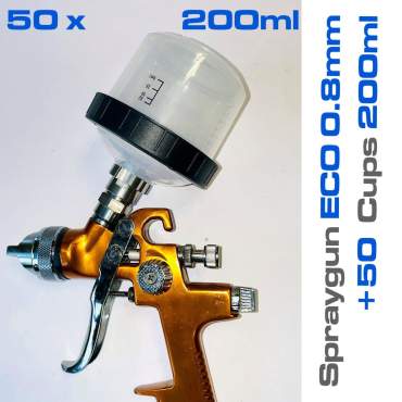 kit di 50 contenitori usa e getta per pistole 200ml o 600ml