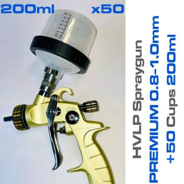 kit di 50 contenitori usa e getta per pistole 200ml o 600ml