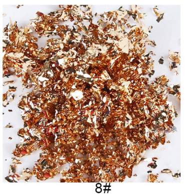 Foglie metallizzate in flacone– 10 colori x 5 grammi