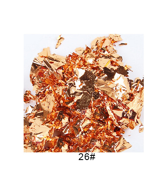 Foglie metallizzate in flacone– 10 colori x 5 grammi