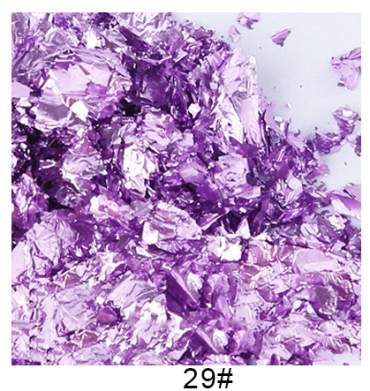 Foglie metallizzate in flacone– 10 colori x 5 grammi