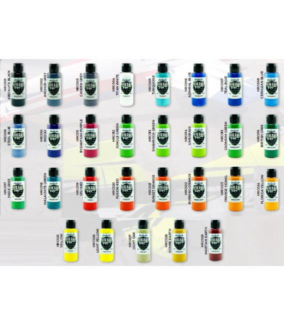 Vernici per modellismo RC su lexan – 29 Colori Racing HIKARI R/C