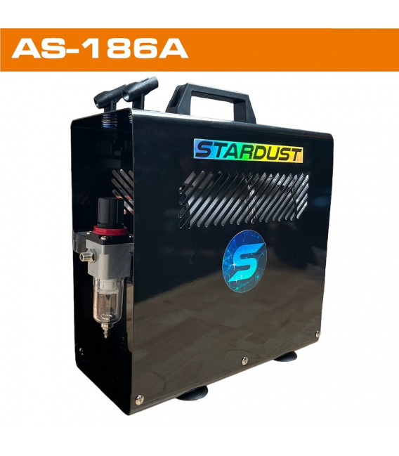 Pompa Aria Compressore AS18B / AS186 Con Serbatoio Da 4 Fori, Per Aerografo E Spray, Uso Hobbistico - Foto 2