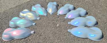 Vernici per aerografi interferenti GHOST – 9 colori a solventi gamma SPARKLE