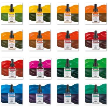 I 36 colori standard Aero Color di Schmincke 28ml