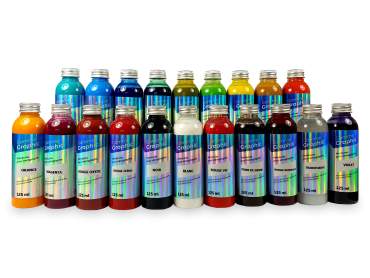 Vernici per aerografo SEMITRASPARENTI - gamma GRAPHIC - versioni da 1L