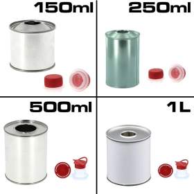 Barattolo cilindrico in metallo per vernici 150ml-250ml-500ml-1L