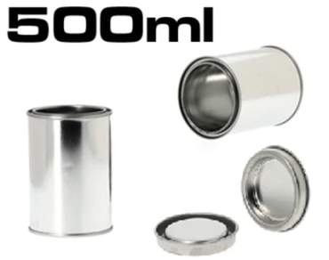 Barattoli di vernice in metallo con coperchio da 125 ml a 5 l