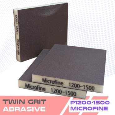 Spugne abrasive in schiuma doppia faccia TWIN GRIT – 5 grane di levigatura