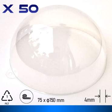 Mezza sfera in plastica PET lucida per campioni di vernici personalizzate