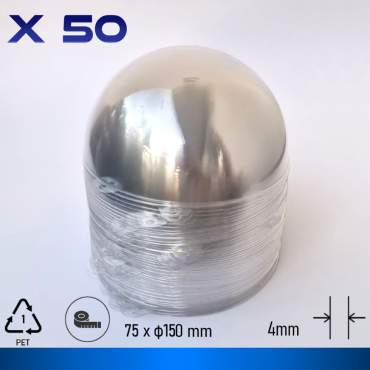 Mezza sfera in plastica PET lucida per campioni di vernici personalizzate