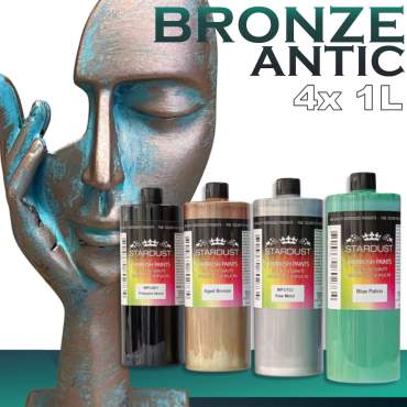 Vernice bronzo con effetto patinato -  kit completo acrilico