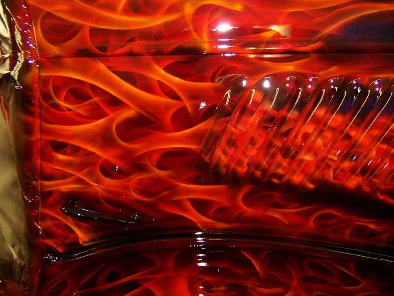 verniciare fiamme all’aerografo