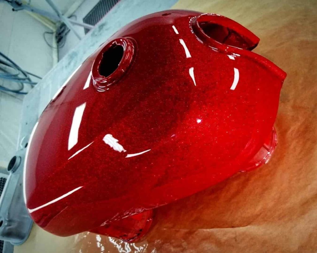 vernice moto flakes rossa yamaha