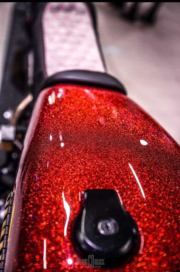 vernice moto metal flakes rossa trasparenti