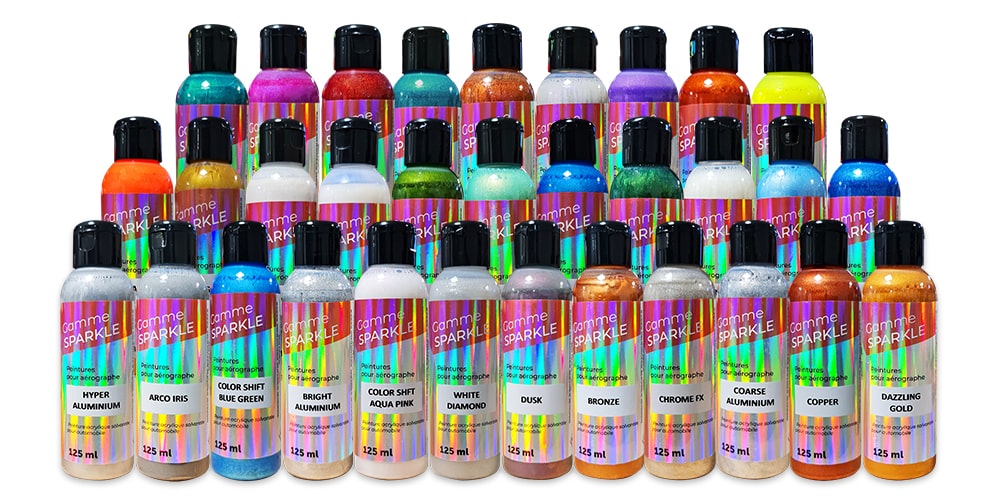 Colori multicolori delle vernici aerografo SPARKLE