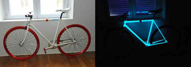 How to paint a bike with phosphorescent paint ?